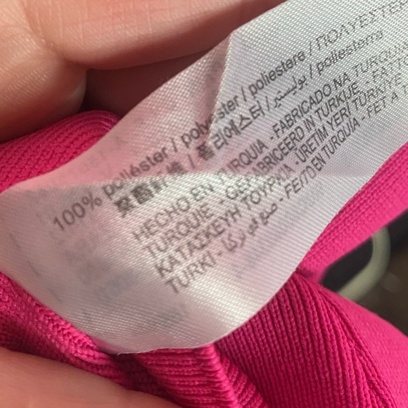 Zara Square Neck Pink Knit Dress Size Small - Picture 6 of 6